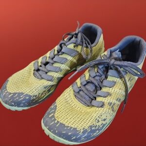 Merrell Women's Trail Glove 5 SZ 8 Fashion Sneaker Yellow Gray Barefoot Shoes